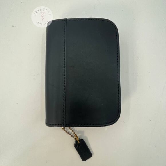 Vintage Coach Zip Around Compact Clutch Wallet 6901 Black - Picture 5 of 10